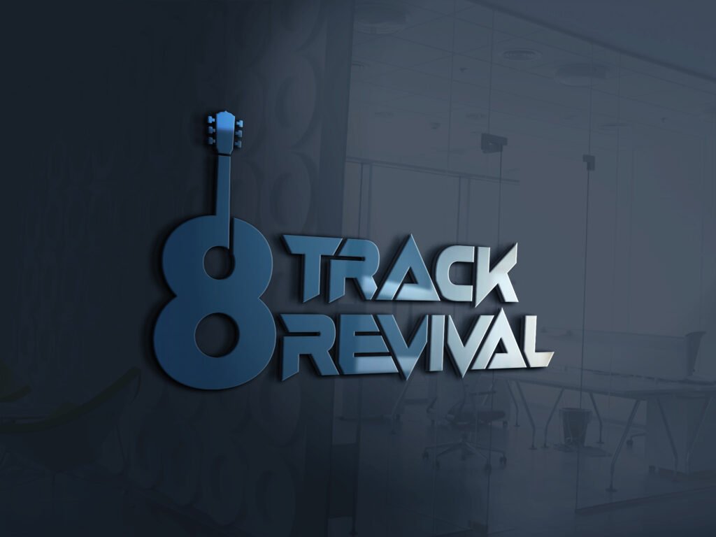 8 Track Revival Band performing live on stage in North Florida, with guitars, drums, and stage lighting during a high-energy show.