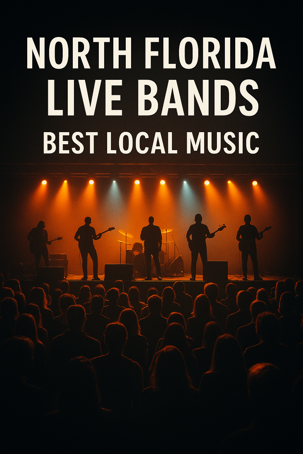 North Florida live bands performing on stage with lights and crowd