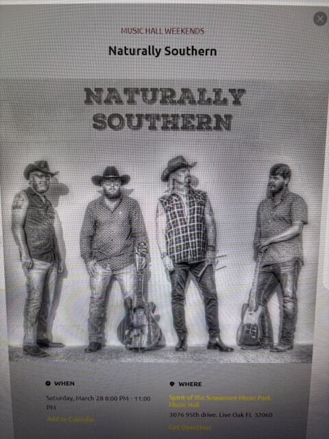 Naturally Southern performing live at Spirit of the Suwannee Music Hall in Live Oak Florida