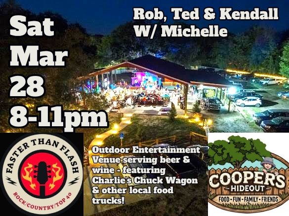 Faster Than Flash performing live music at Cooper’s Hideout in Lake City Florida Saturday night North Florida live music event