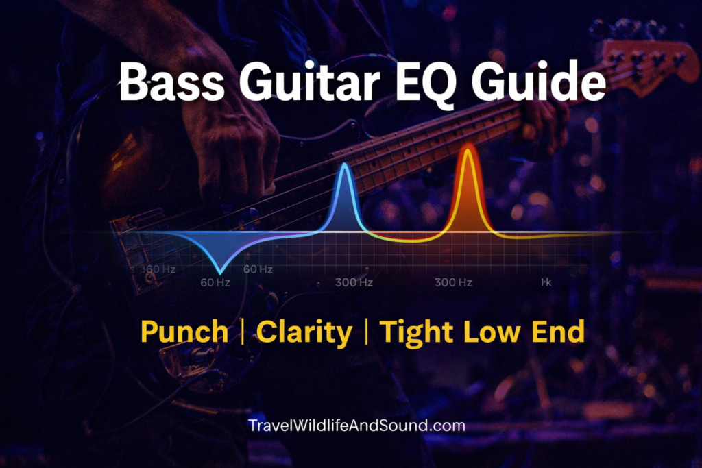bass guitar EQ live sound frequency chart for punch clarity and tight low end