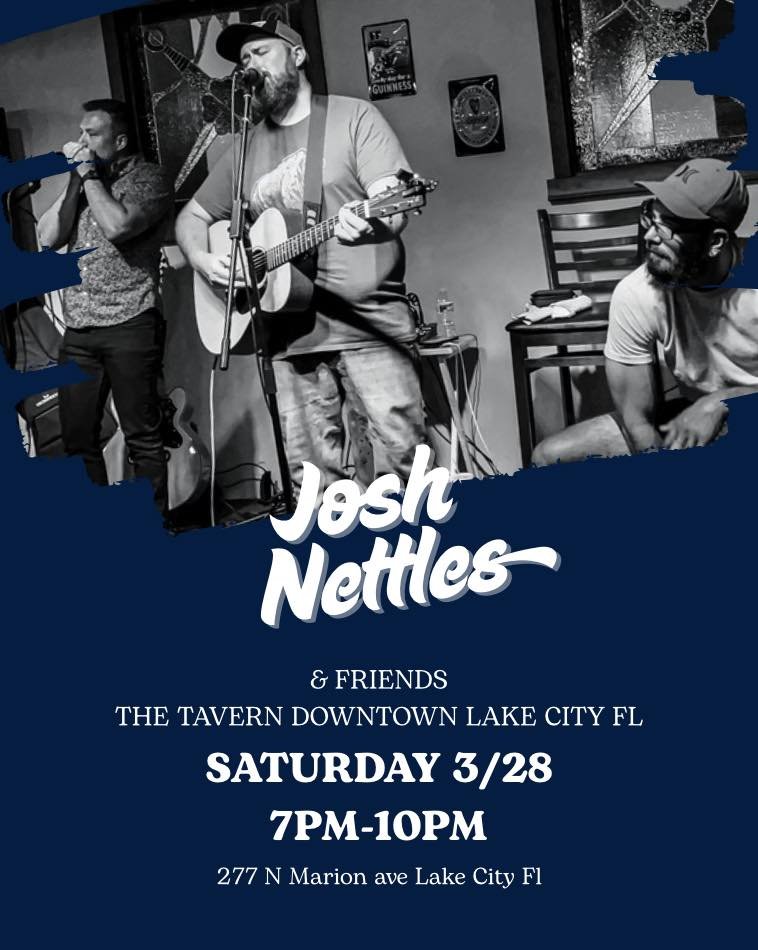 Josh Nettles and Friends performing live on stage at The Tavern in Lake City, Florida.