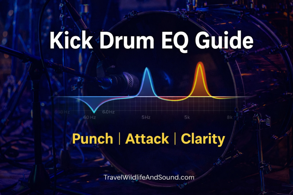 kick drum EQ live sound frequency chart for punch attack and clarity