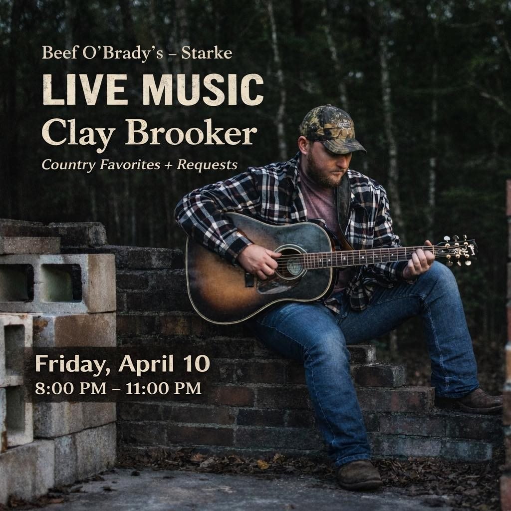 Clay Brooker performing music in North Florida area.