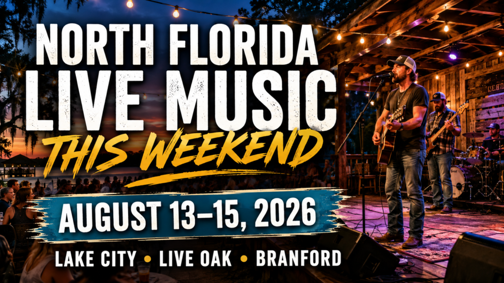 North Florida live music this weekend August 13–15, 2026
